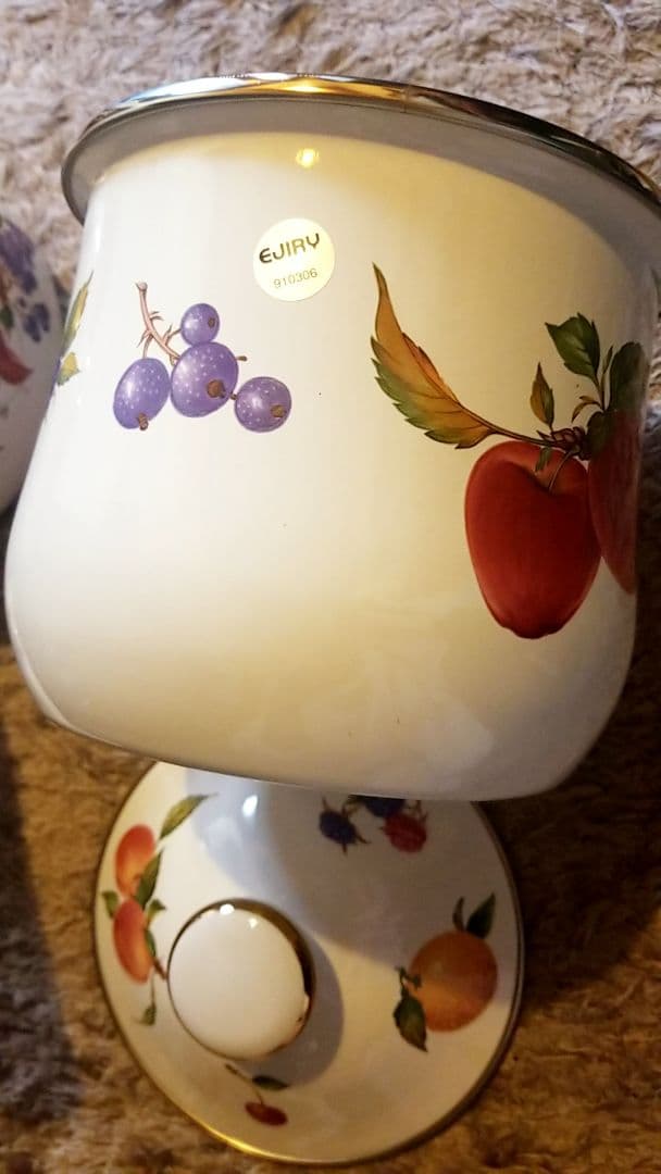 エジリー ホーロー 片手鍋 蓋付保存容器 フルータスコレクション