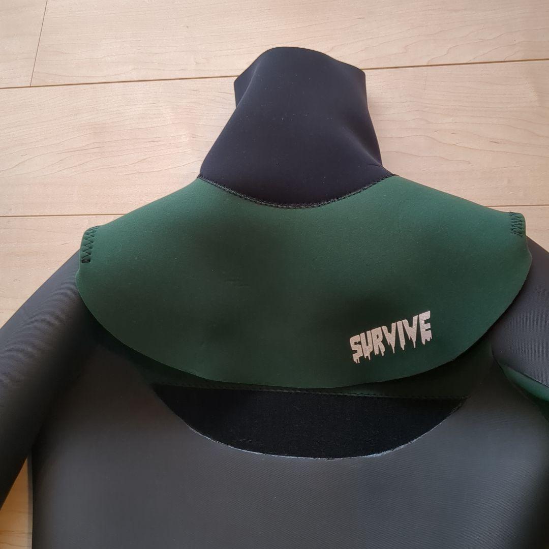 【新品】SURVIVE セミドライスーツ ブラック/ダークグリーン