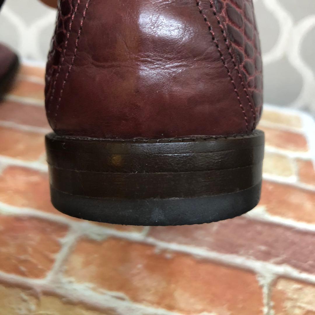 エトロ　クロコダイル風レザー タッセル付きローファー