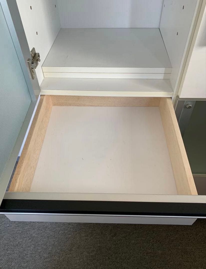 ホワイト収納　サイドボ－ド完成品