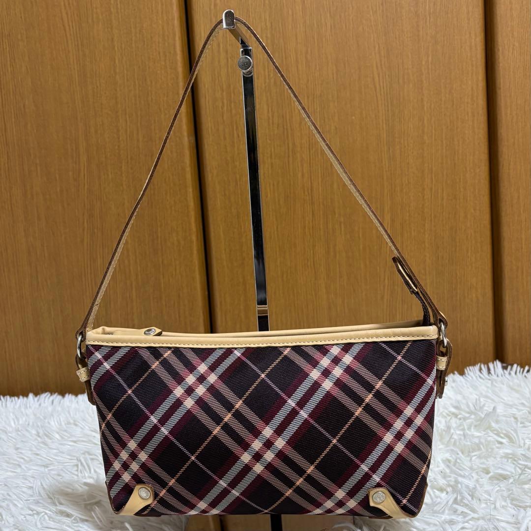 バーバリー ブルーレーベル アクセサリーポーチ 2WAY ノバチェック Y2K