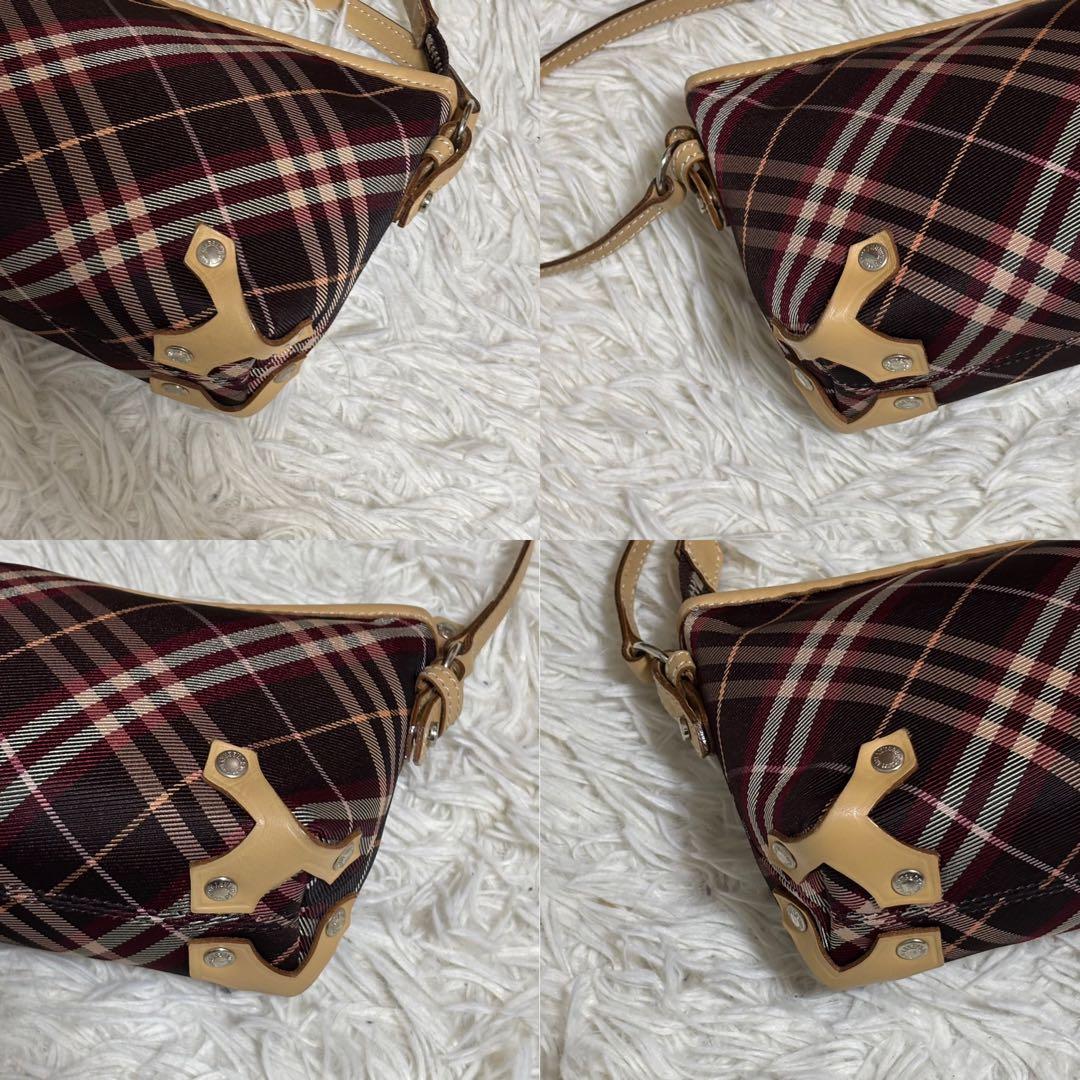 バーバリー ブルーレーベル アクセサリーポーチ 2WAY ノバチェック Y2K