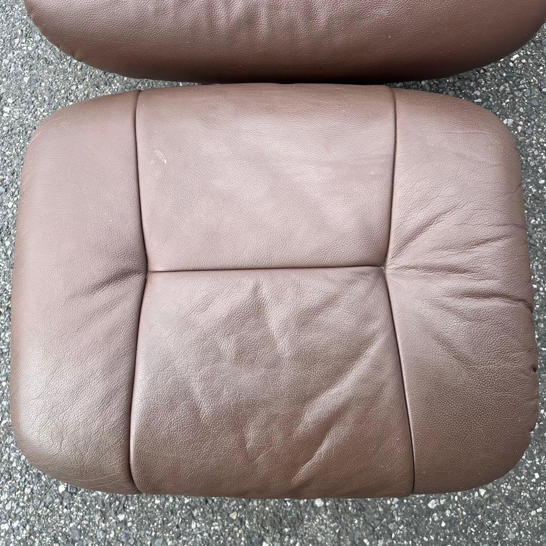 ①イエリアーダ フィヨルド 本革 リクライニングチェア オットマン レザー