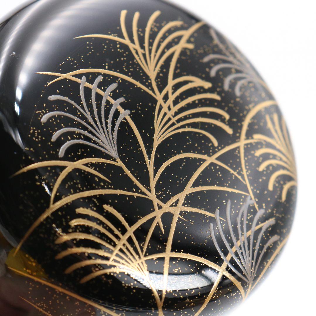 田中宗凌作 月に芒 中棗 武蔵野蒔絵 茶道具 共箱　V999