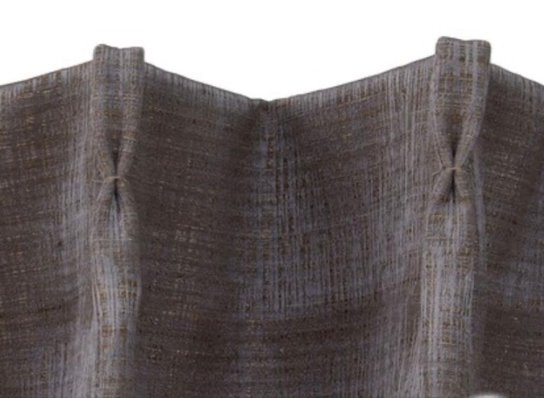 【美品新品】オーダーカーテン PK021 ブラウン 幅144㎝　丈207㎝2枚