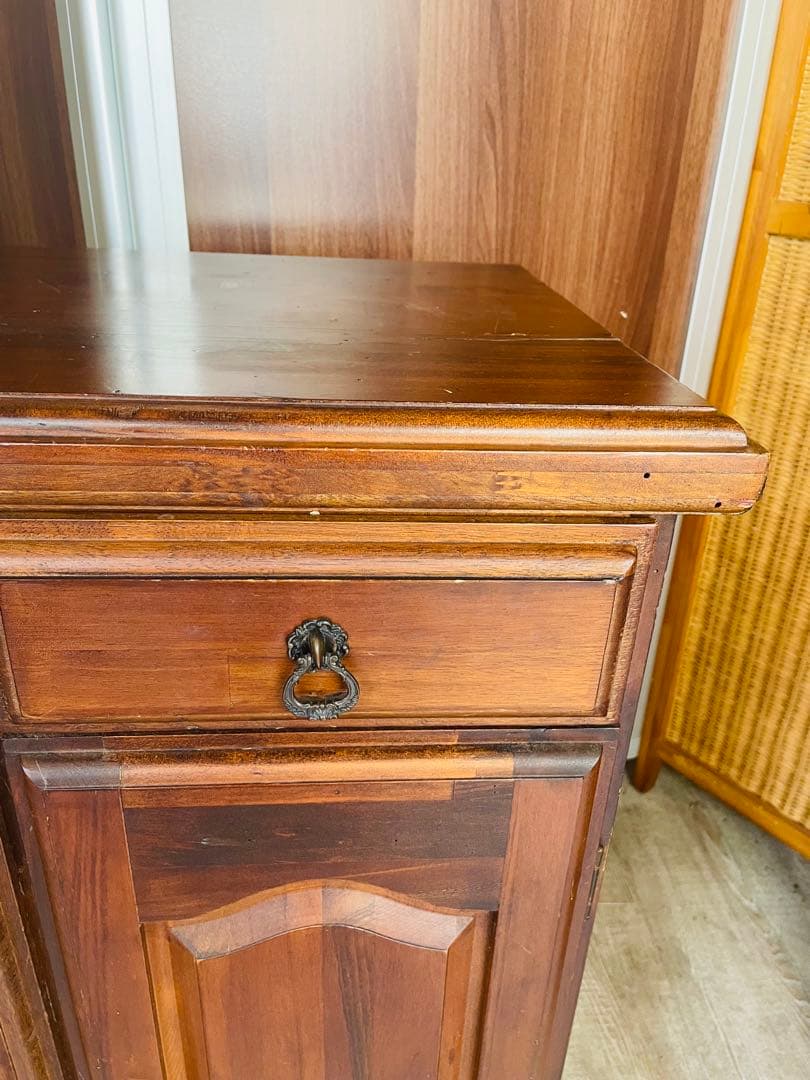 象嵌　木製 キャビネット サイドボード アンティーク調 レトロ 収納棚