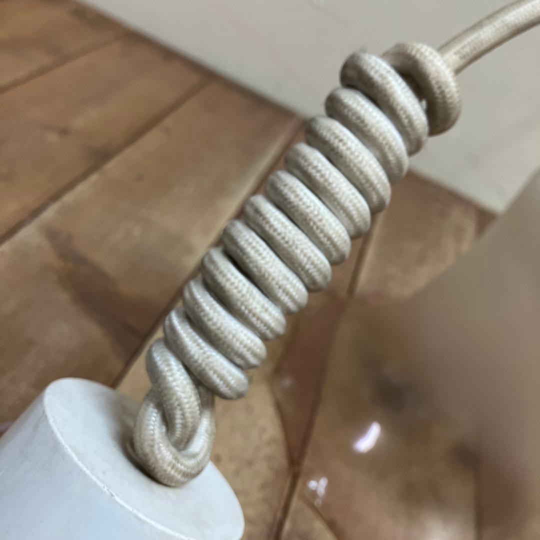 D-2 ⑪ 昭和レトロ フリル型 ガラスシェード ペンダントライト シーリング