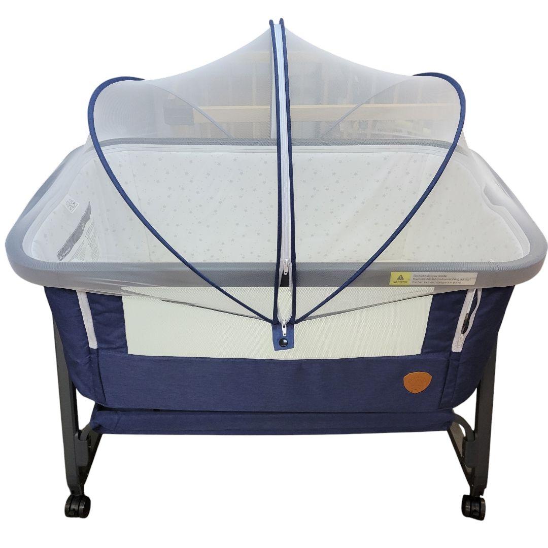 ❤美品✨HZDMJ✨ベビーベッド✨高さ調節可能✨折り畳み✨蚊帳つき✨専用ケース