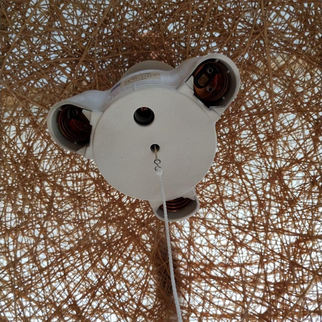 天然素材の球形ランプシェード＆ソケット＆電球のセット