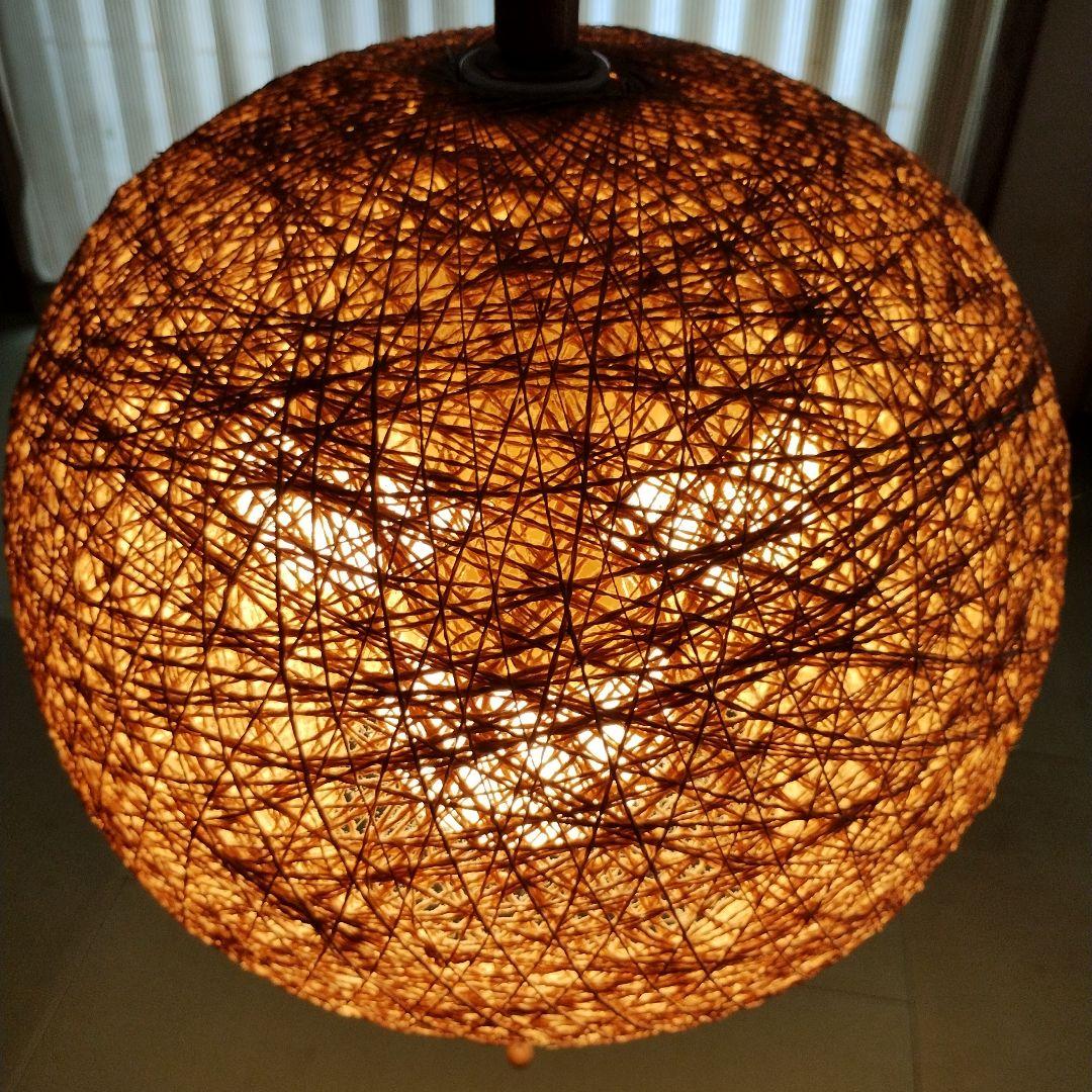 天然素材の球形ランプシェード＆ソケット＆電球のセット
