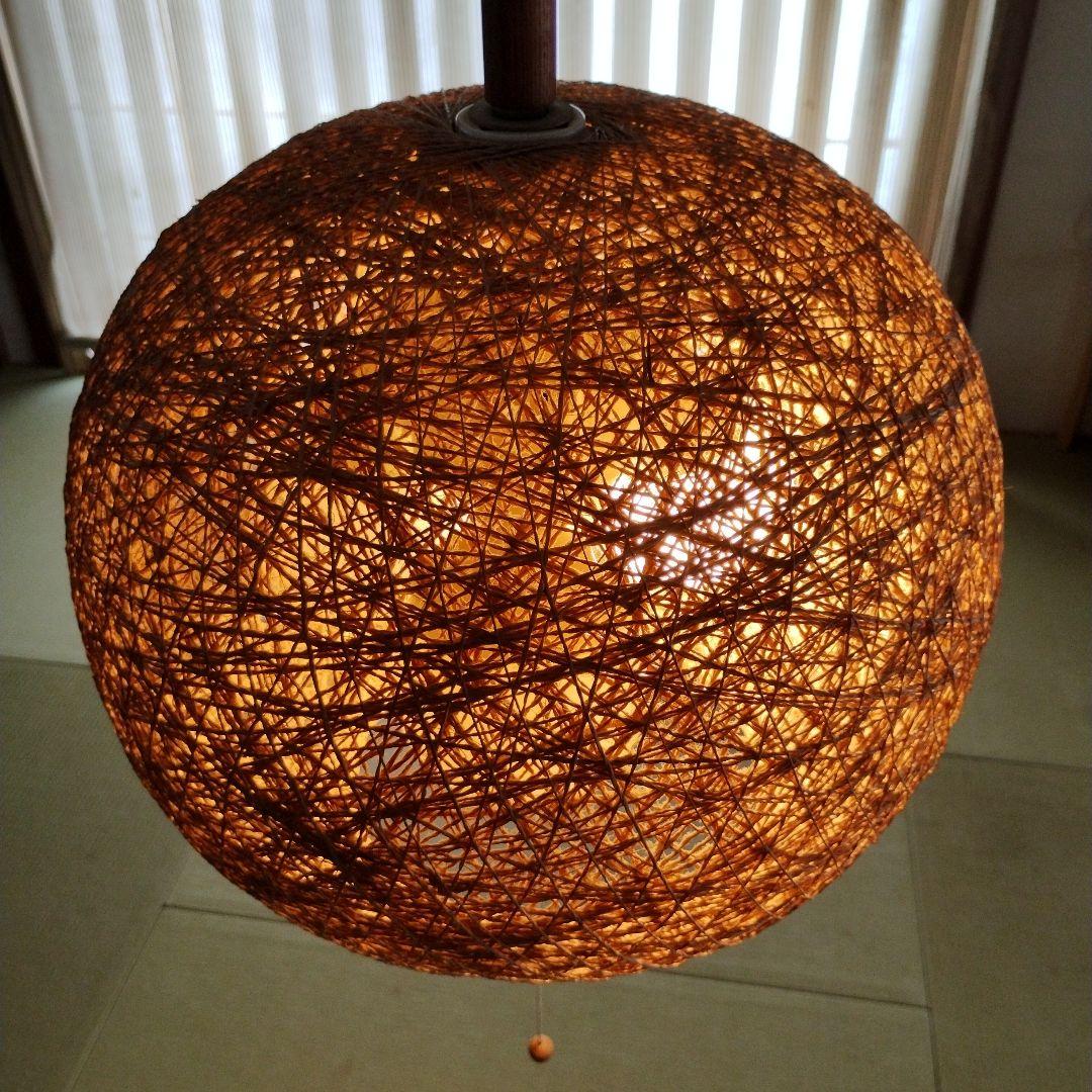 天然素材の球形ランプシェード＆ソケット＆電球のセット