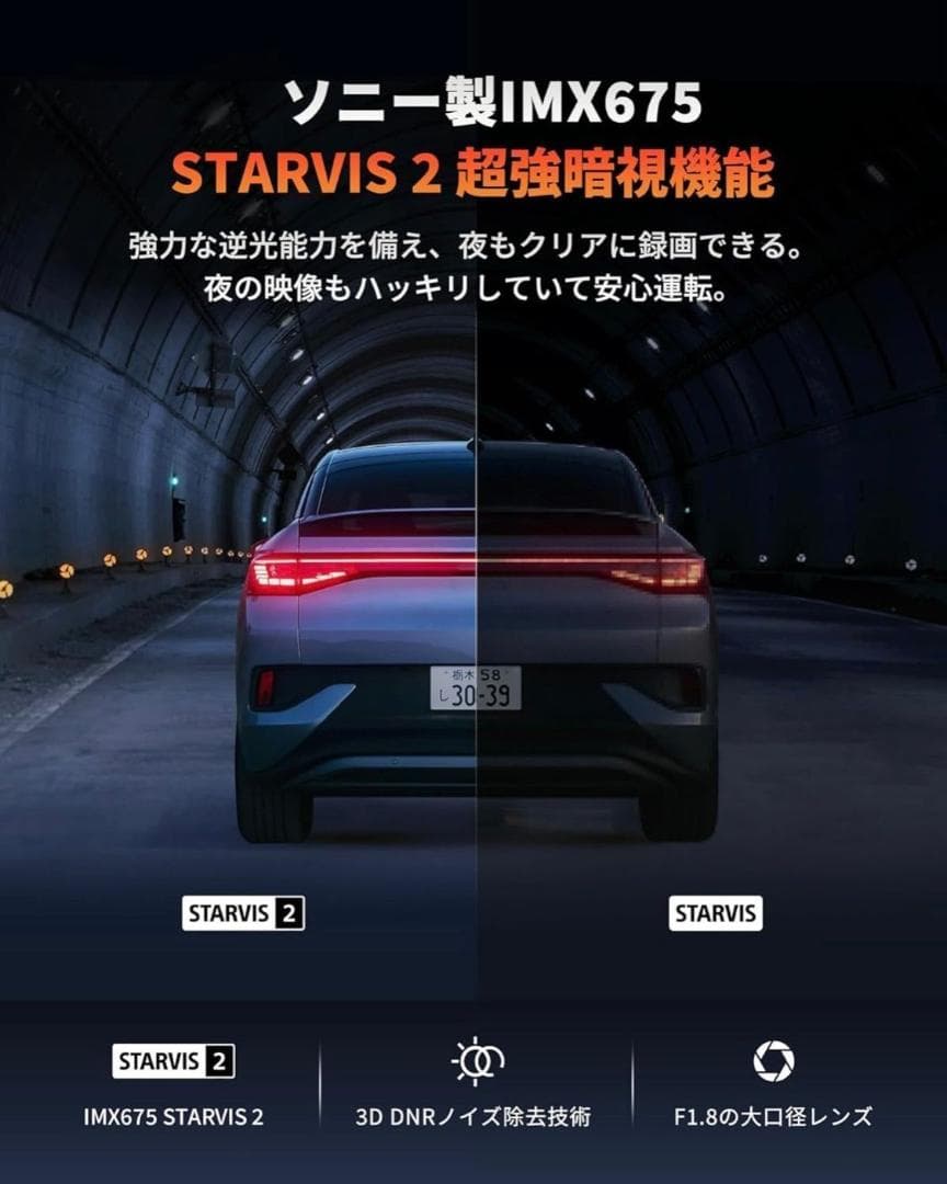 3001_1 新品 70mai Dash Cam A510ドライブレコーダー