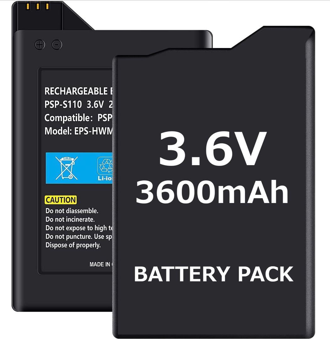 PSP2000 3000 用バッテリーパック 大容量 交換リチウムイオン電池
