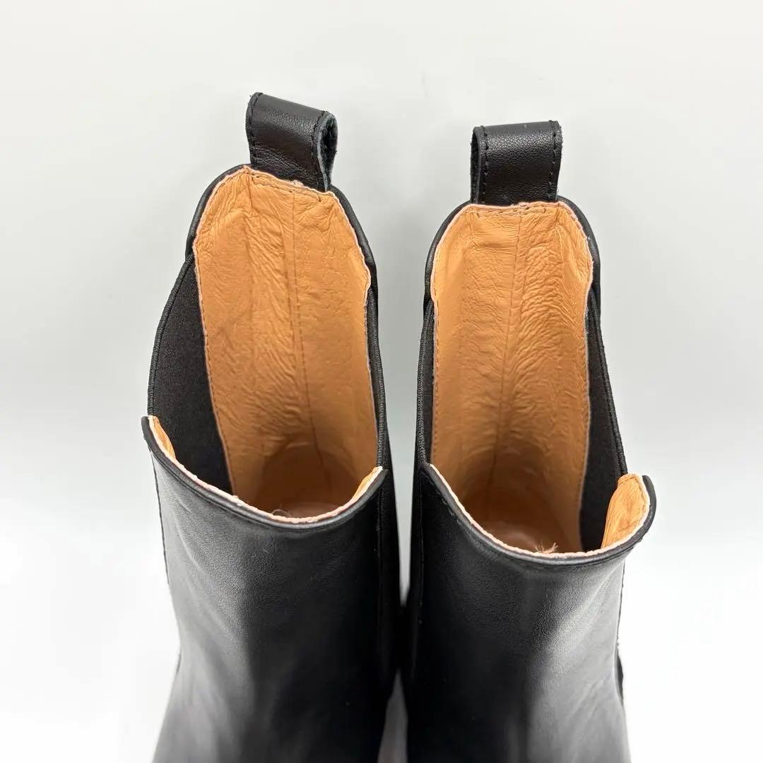 【新品未使用】ATELIER BRUGGE サイドゴアブーツ レザー 厚底 黒
