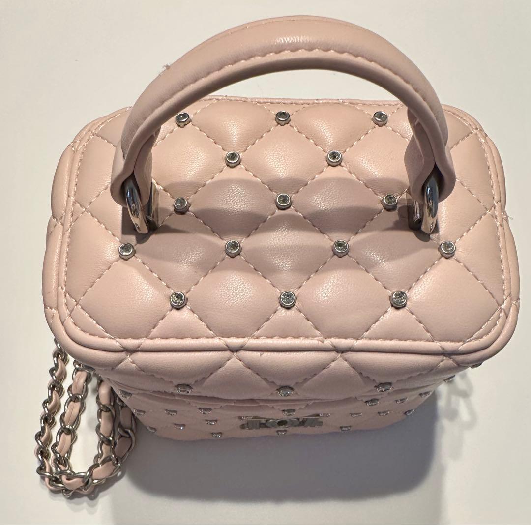 Darich キルティングビジュースクエアミニバッグ PNK