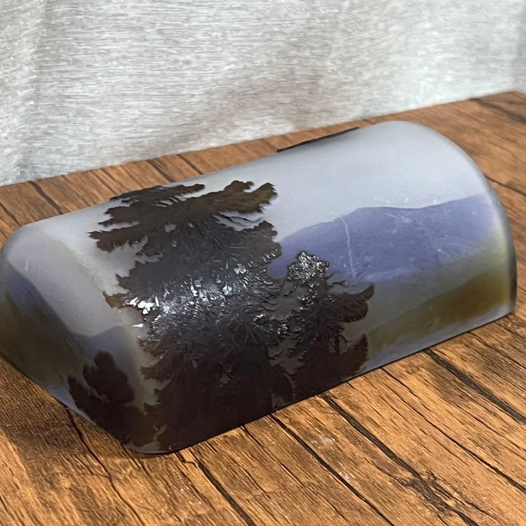 n*1様 【最安値St】エミール・ガレ 山水風景文 蓋物 アンティーク【専用箱入