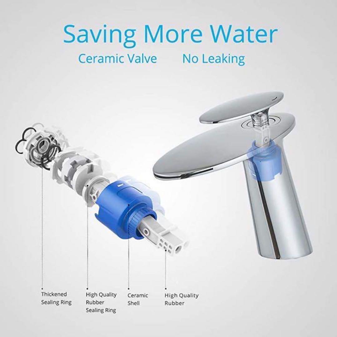 Wovier 蛇口 ウォーターフォール 真鍮 シングルハンドル 水栓 滝