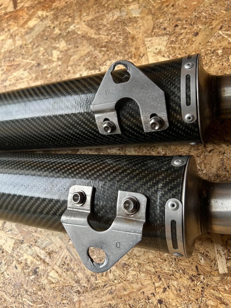 バイク用カーボンファイバーマフラー2本セット