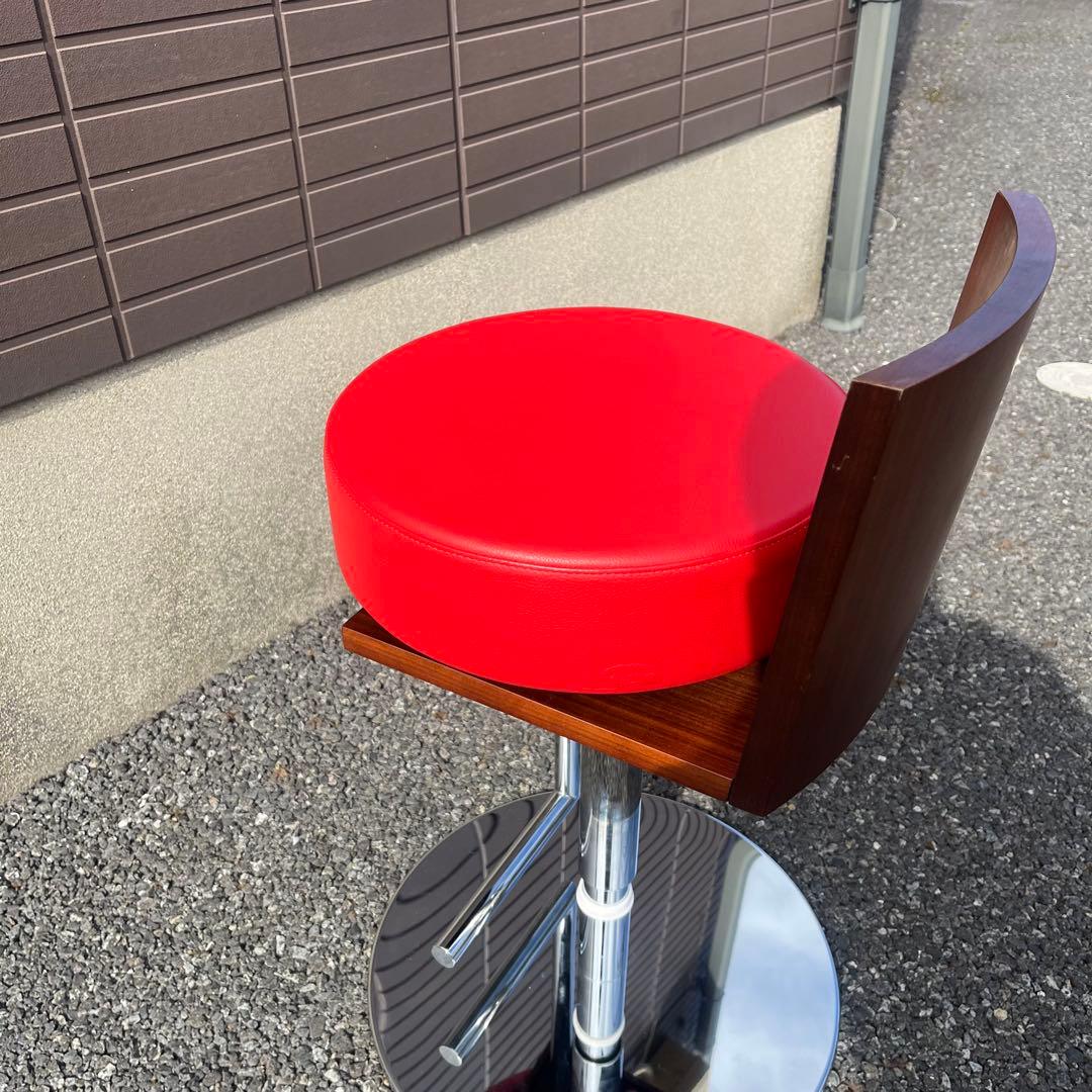 ★ポルトローナフラウ★ 赤　本革　スツール　カウンターチェア　ルスピーゲ