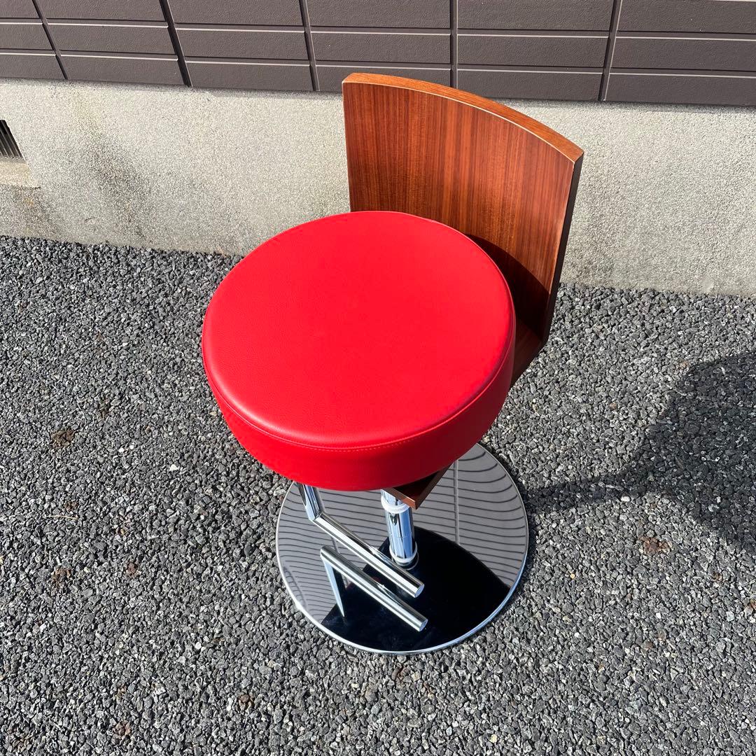 ★ポルトローナフラウ★ 赤　本革　スツール　カウンターチェア　ルスピーゲ