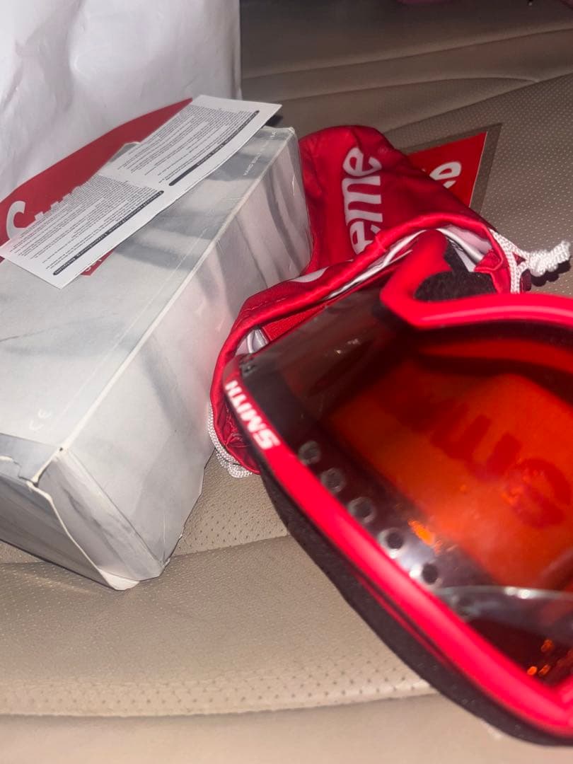 Smith ゴーグル Supreme コラボ x レッド