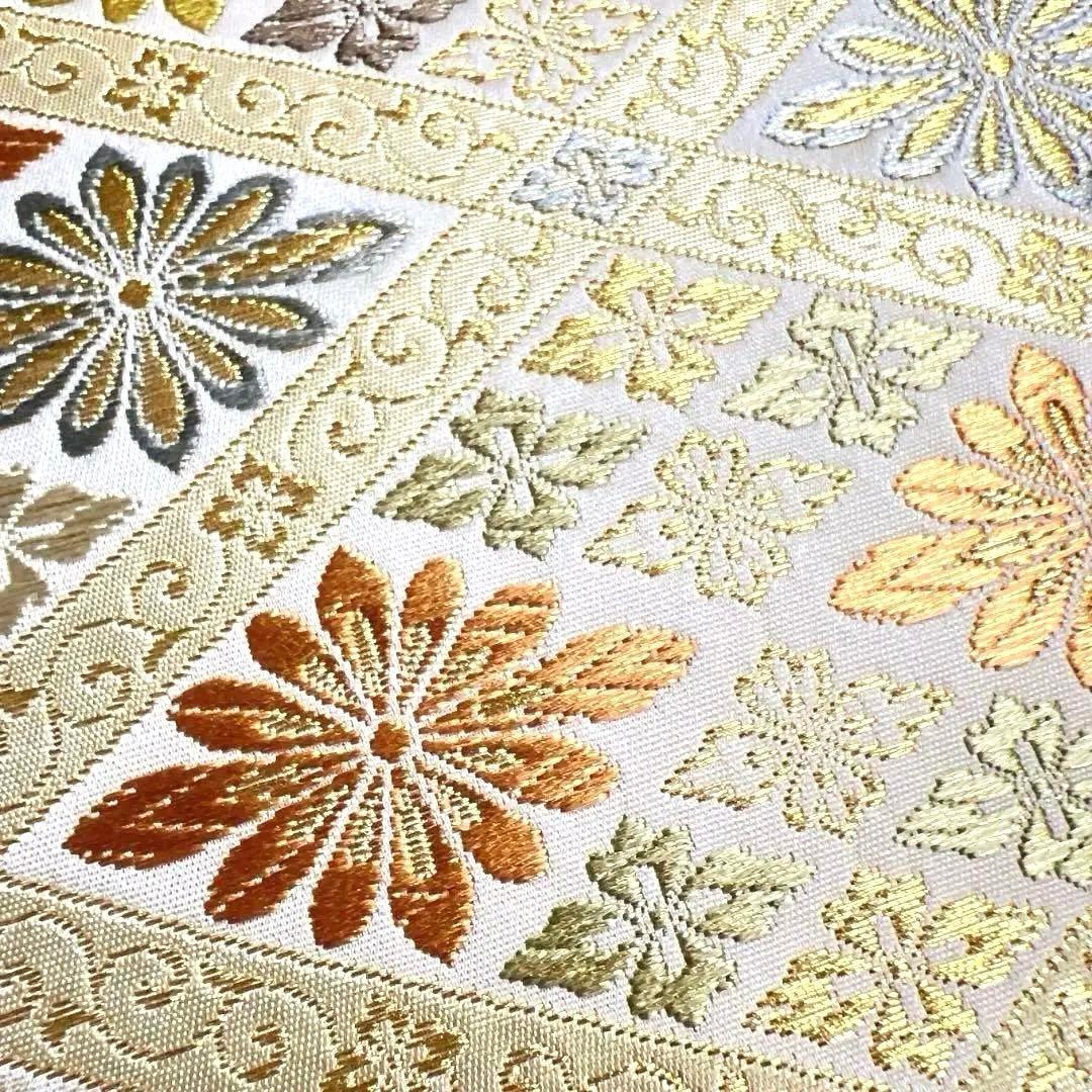 袋帯　菱　花菱　カラフル　華やか　唐草　着物　114a d