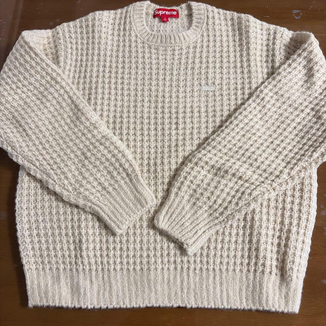 Supremeスモールボックスロゴ　ワッフルセーター