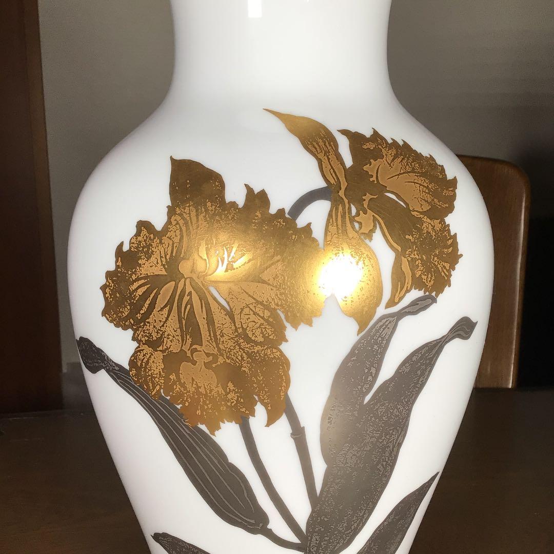 『スタうー特価』　大倉陶園　『金蝕カトレア』　花瓶