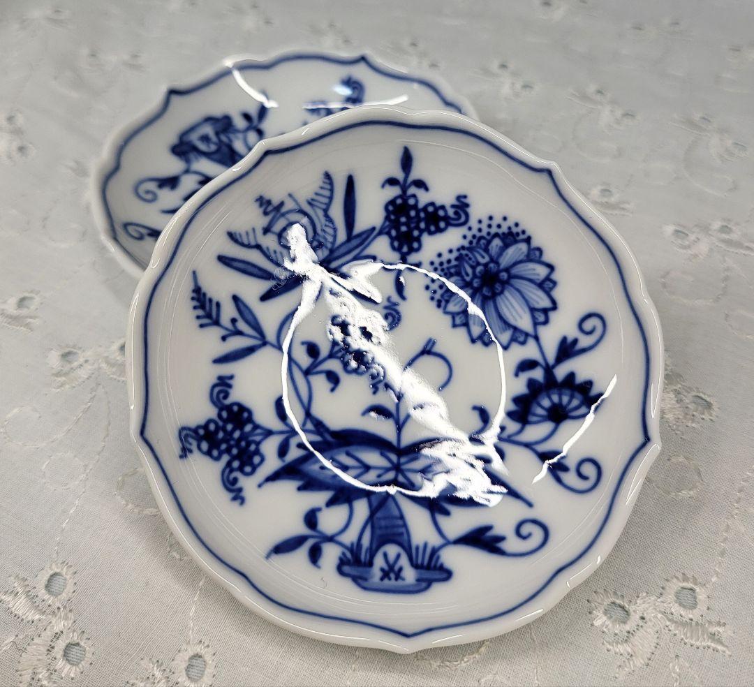 2枚✨希少✨未使用✨マイセン ブルーオニオン 豆皿 ミニプレート バタープレート