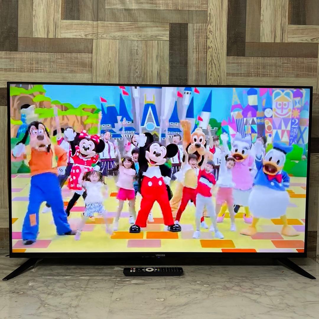全国送料込❣️VEZZERチューナーレス テレビ 4Kネット動画対応新品リモコン