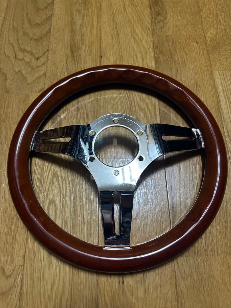 ウッドハンドル　3本スポーク　29Φ メーカー不明　29㎝