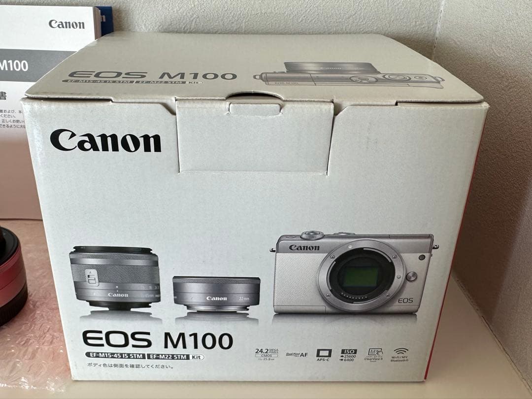 【超美品】キヤノン EOS M100 ダブルレンズキット ホワイト
