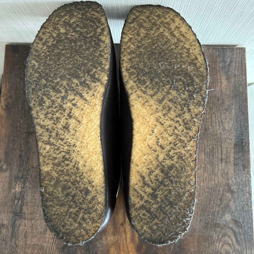 Stock No ダークブラウン レザーモカシンデッキシューズ 日本製