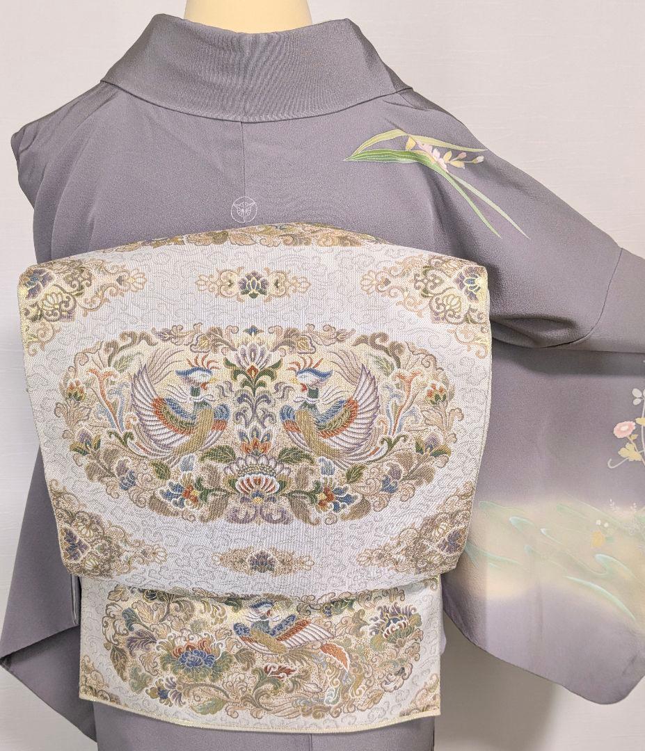 jimina北島　未使用裾模様訪問着　一つ紋入り２点セット袋帯【変更あり】