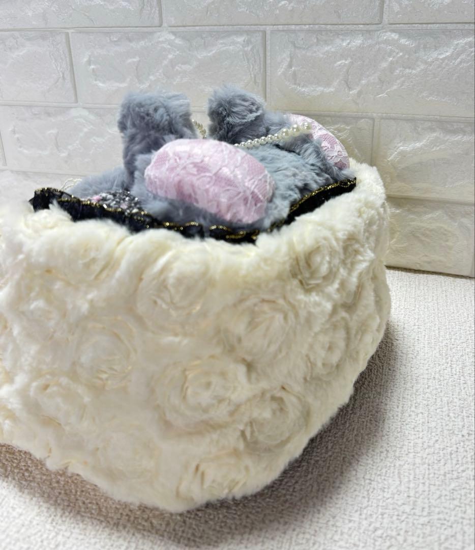 黒*こ様 コヤンイサムチョン　ハンドメイド　ファーバッグ　ギムくん　グレーうさぎ