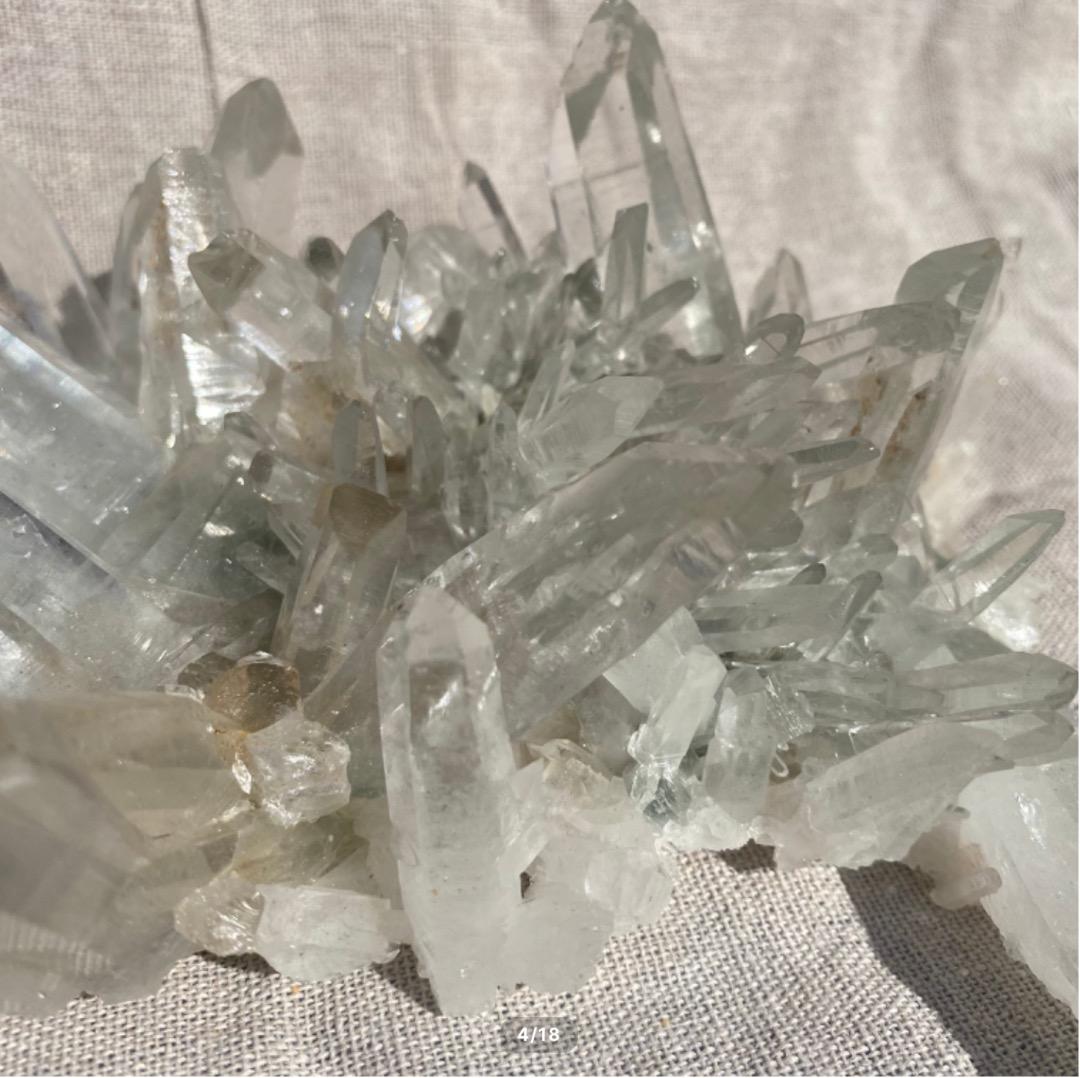 【ヒマラヤ水晶 インド マニハール産 ♡ 水晶クラスター】クローライト付き