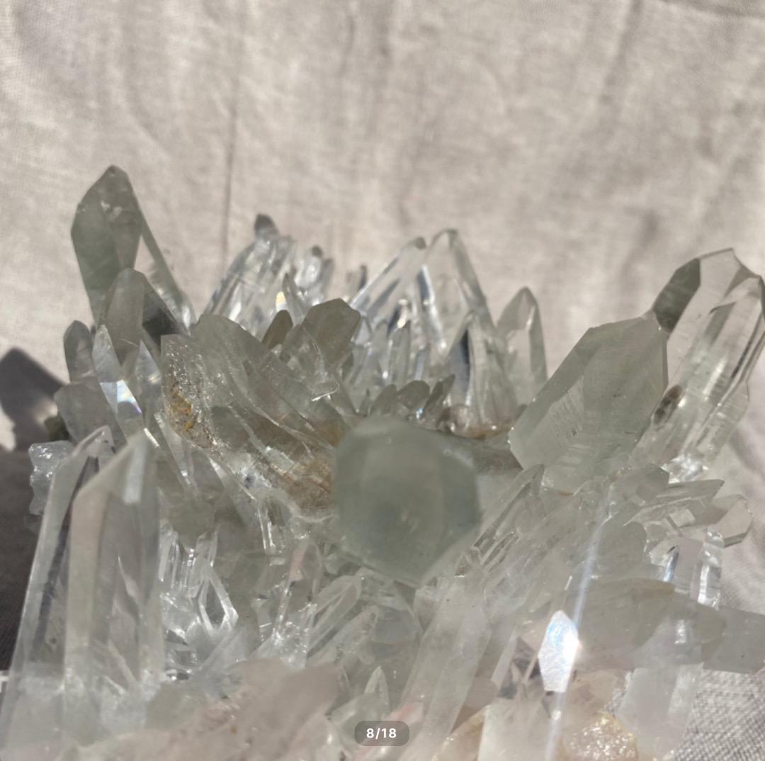 【ヒマラヤ水晶 インド マニハール産 ♡ 水晶クラスター】クローライト付き