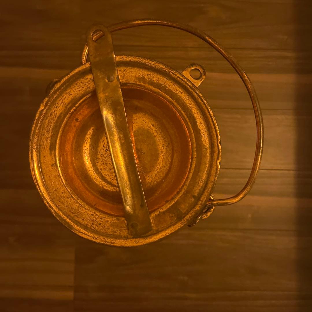 イギリス　アンティーク　ミルク缶　鉄メッキ銅コーティング