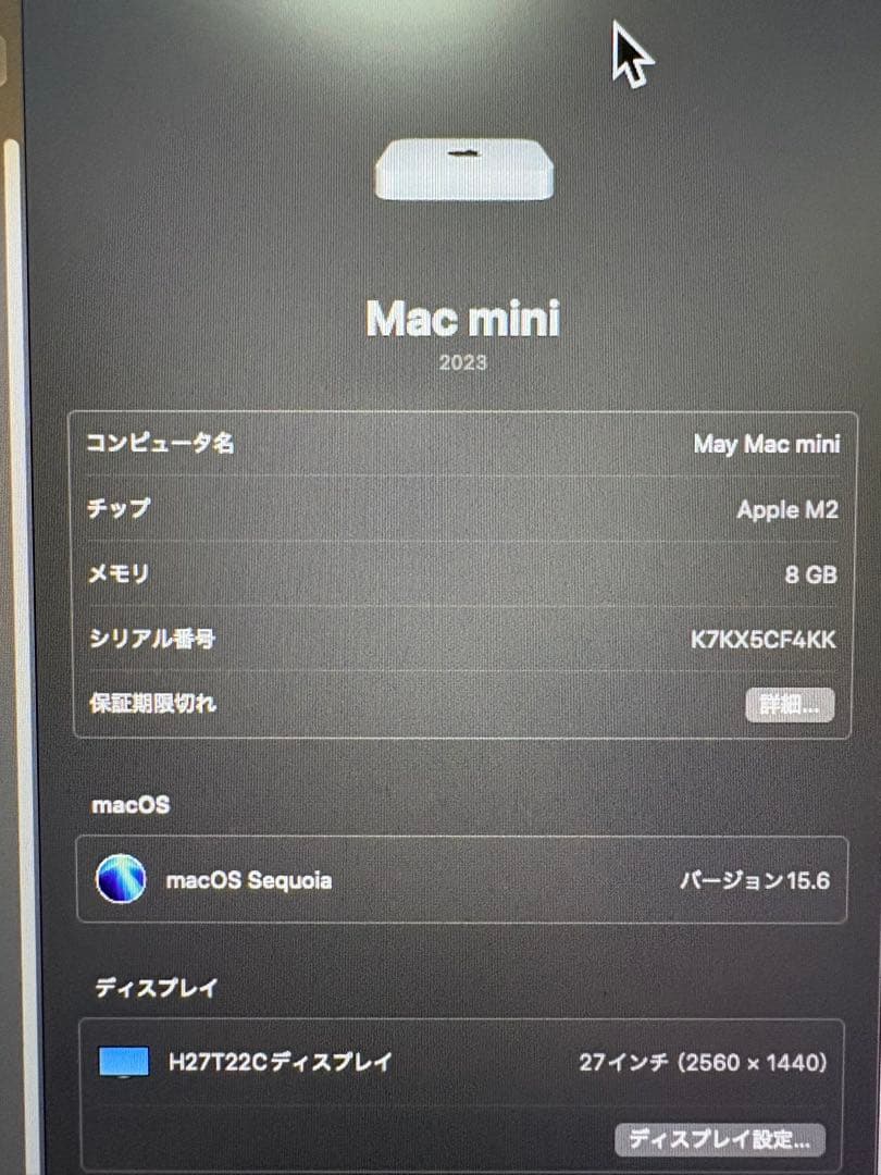 【23年モデルM2チップ】Apple Mac mini 256GB8コアCPU