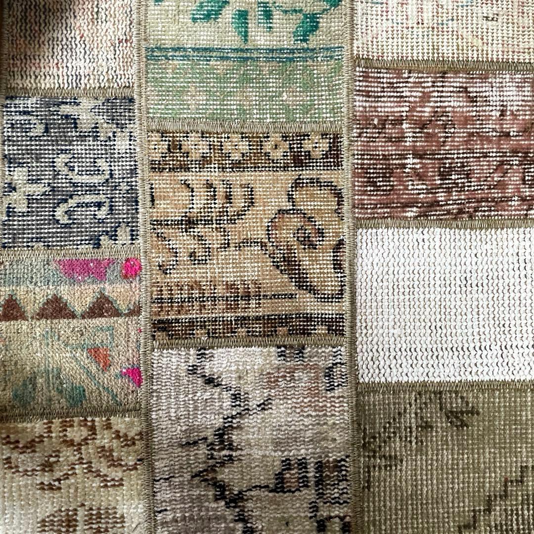 62×119 あると便利なパッチワークラグ　トルコヴィンテージラグ