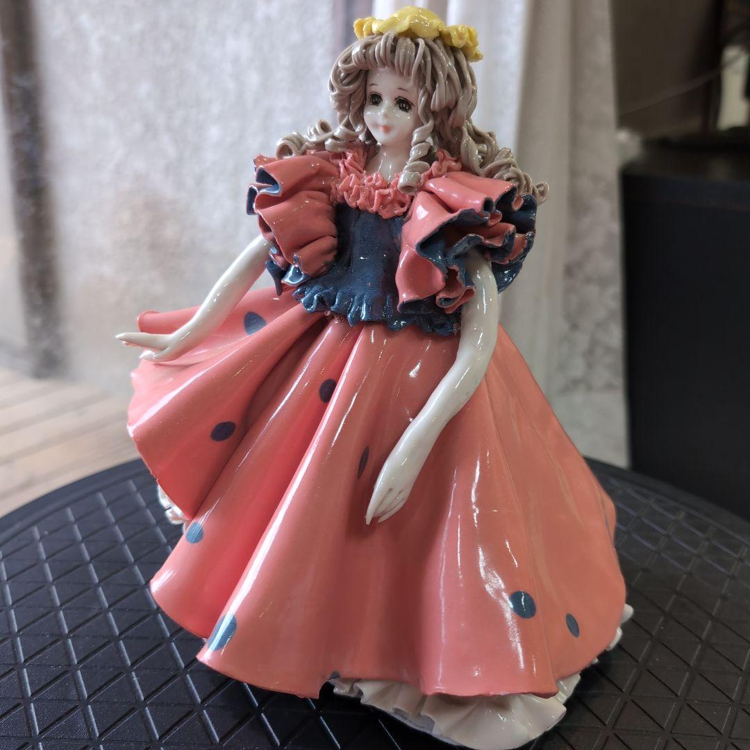 一点物　陶器製人形　陶器人形　ロマンドール　ハンドメイド　置物　西洋人形