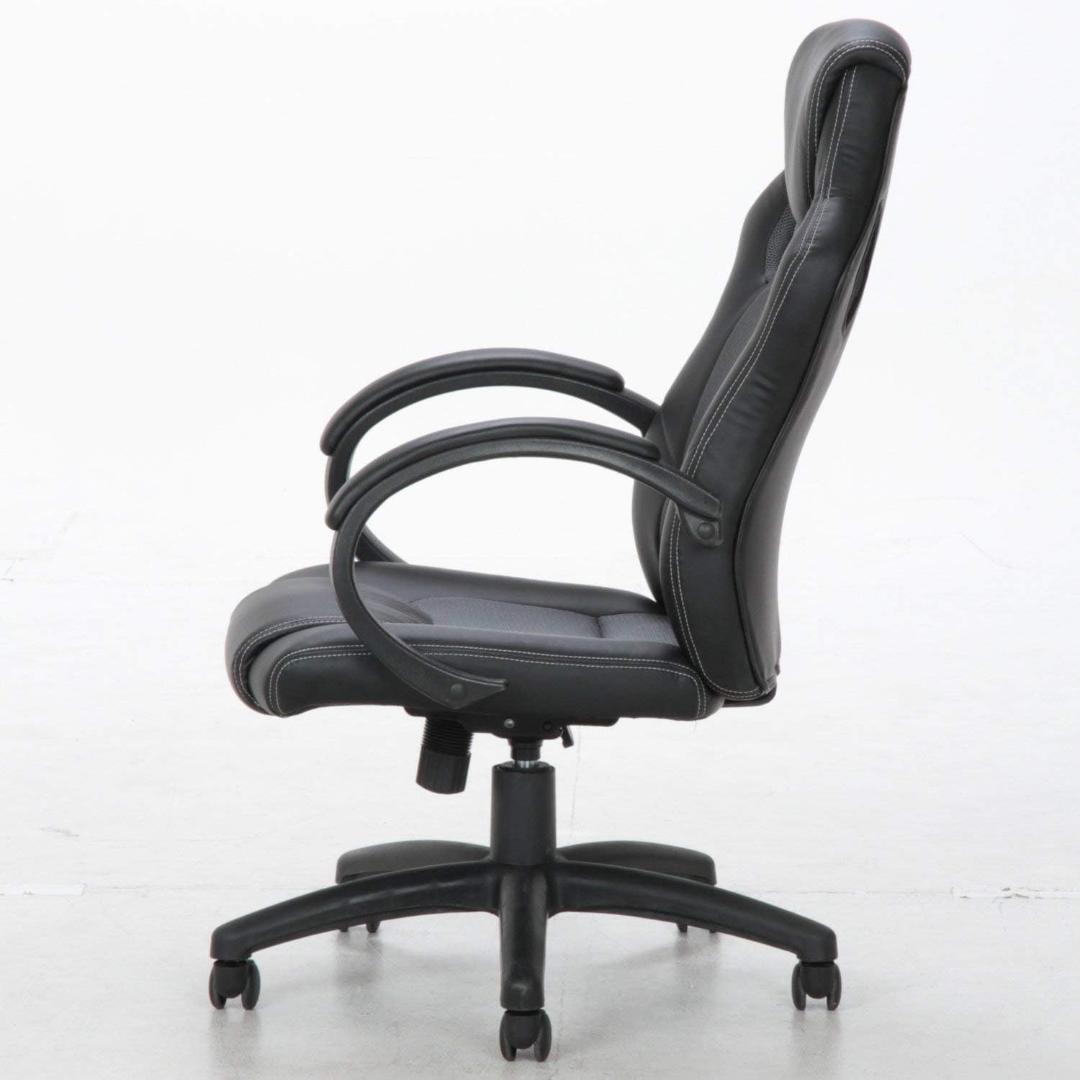 FJ DC RC　デスクチェア　ブラック＊グレー　ワーキングチェア