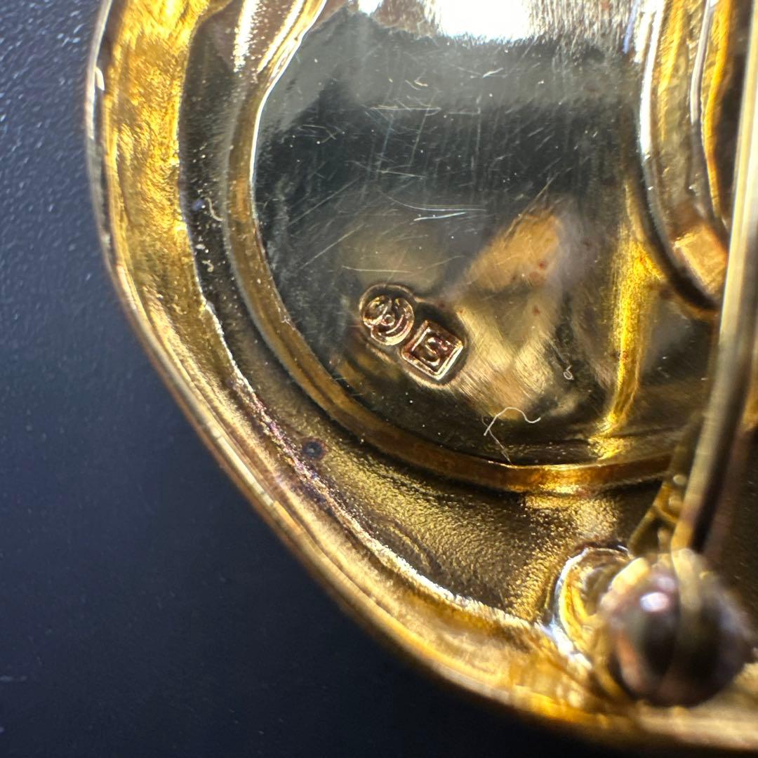 田崎真珠　TASAKI 白鳥デザイン ブローチ シルバー製　ゴールドトーン　外箱