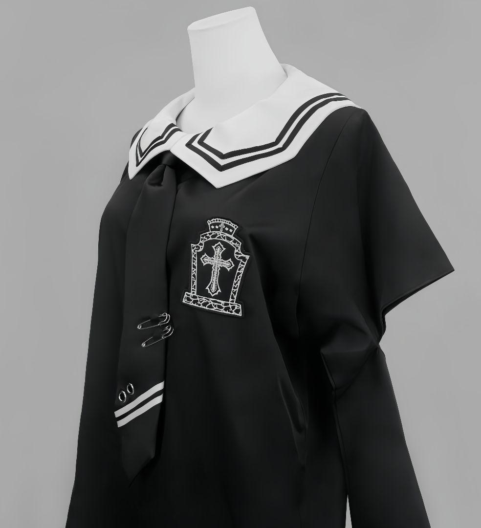 正規品　Lサイズ　Gothic セーラーシャツ【Black】 地雷系　ゴシック
