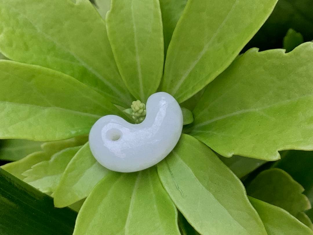 ✳氷はお値段高額勾玉です‼️ アイスジェイド‼️糸魚川翡翠ジェダイト勾玉　鑑定付本物