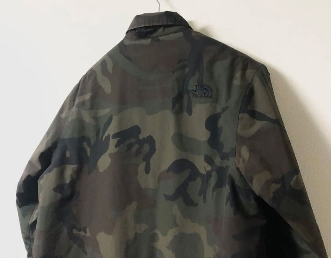 【美品】ノースフェイス☆カモ柄☆コーチ ジャケット☆迷彩☆XL☆HYVENT