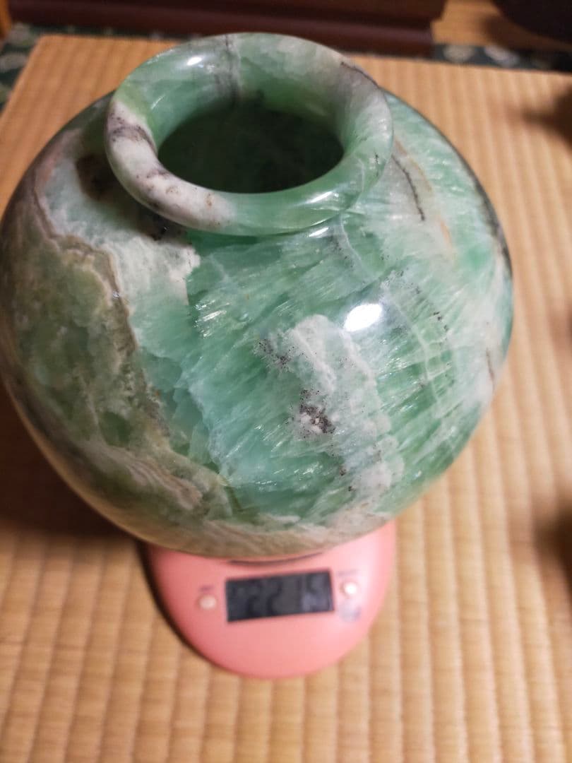 ♫鑑賞石 蛍石 原石 フローライト花瓶♫