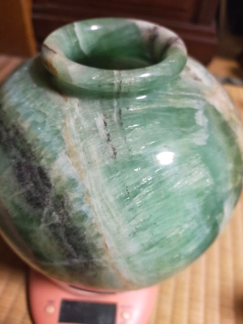 ♫鑑賞石 蛍石 原石 フローライト花瓶♫