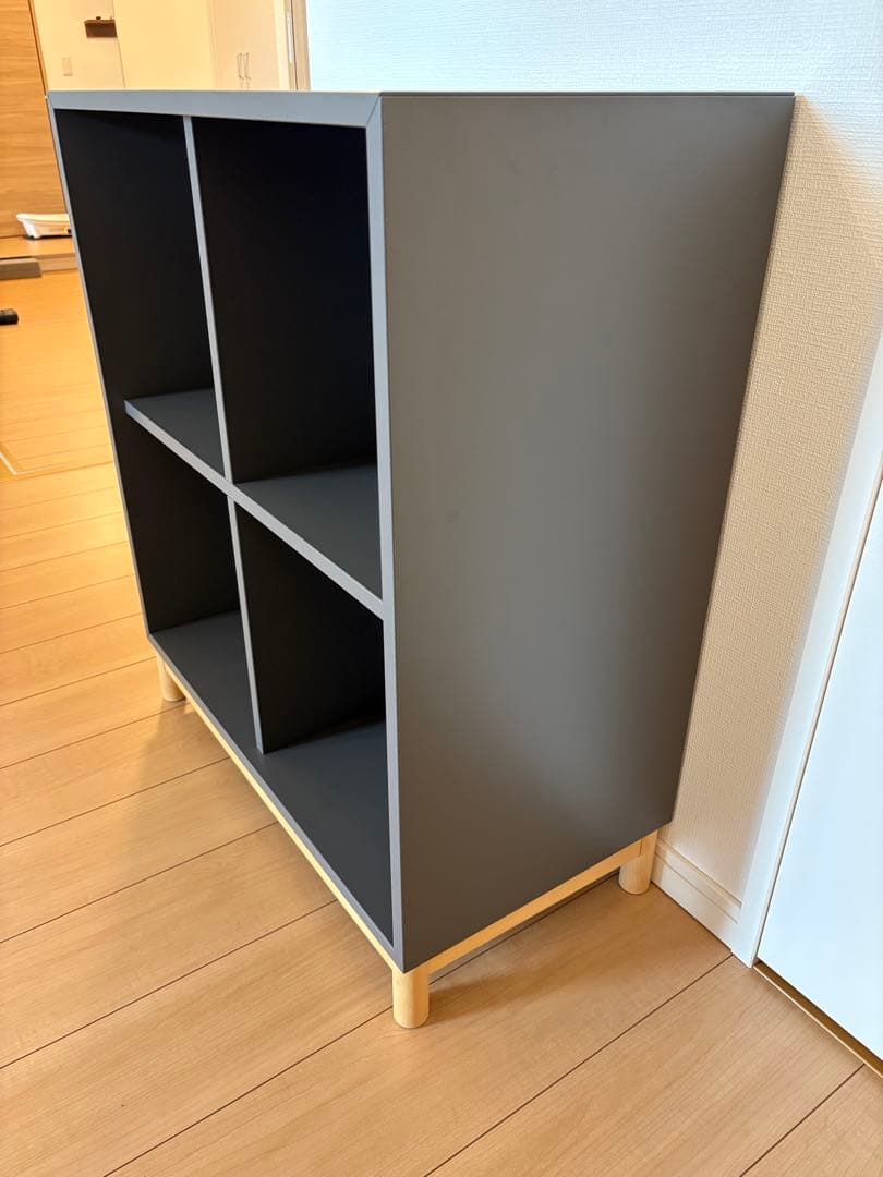 【美品 直接引渡】IKEA 本棚エーケト ダークグレー