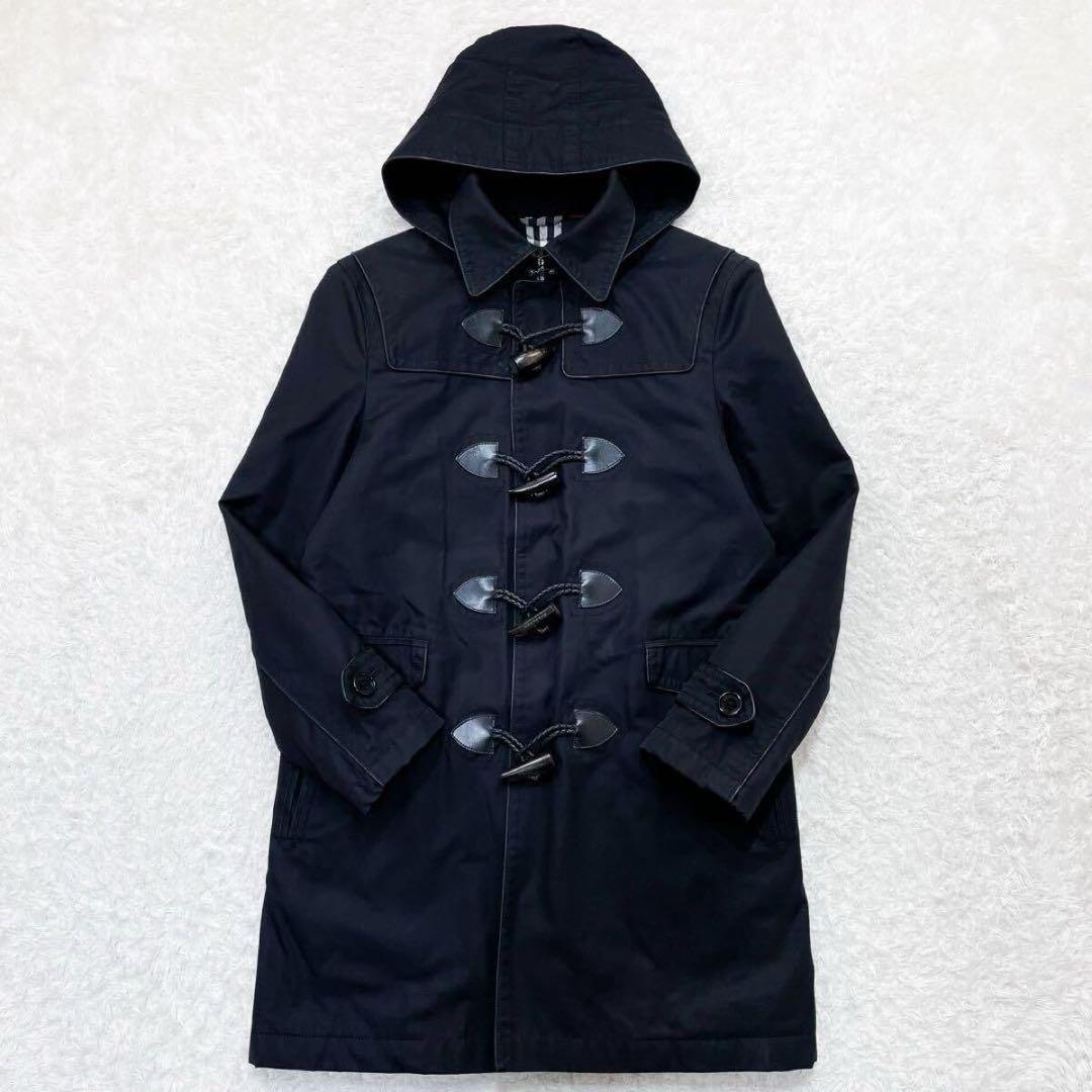 未使用級BURBERRY ノバチェック　極暖　ダッフルコート 　ブラック　大人気